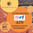 Customized Ads for use on Facebook, Twitter, or Instagram