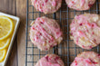 Lemon Raspberry Glazed Cool Whip Crinkle Cookies - Exclusive